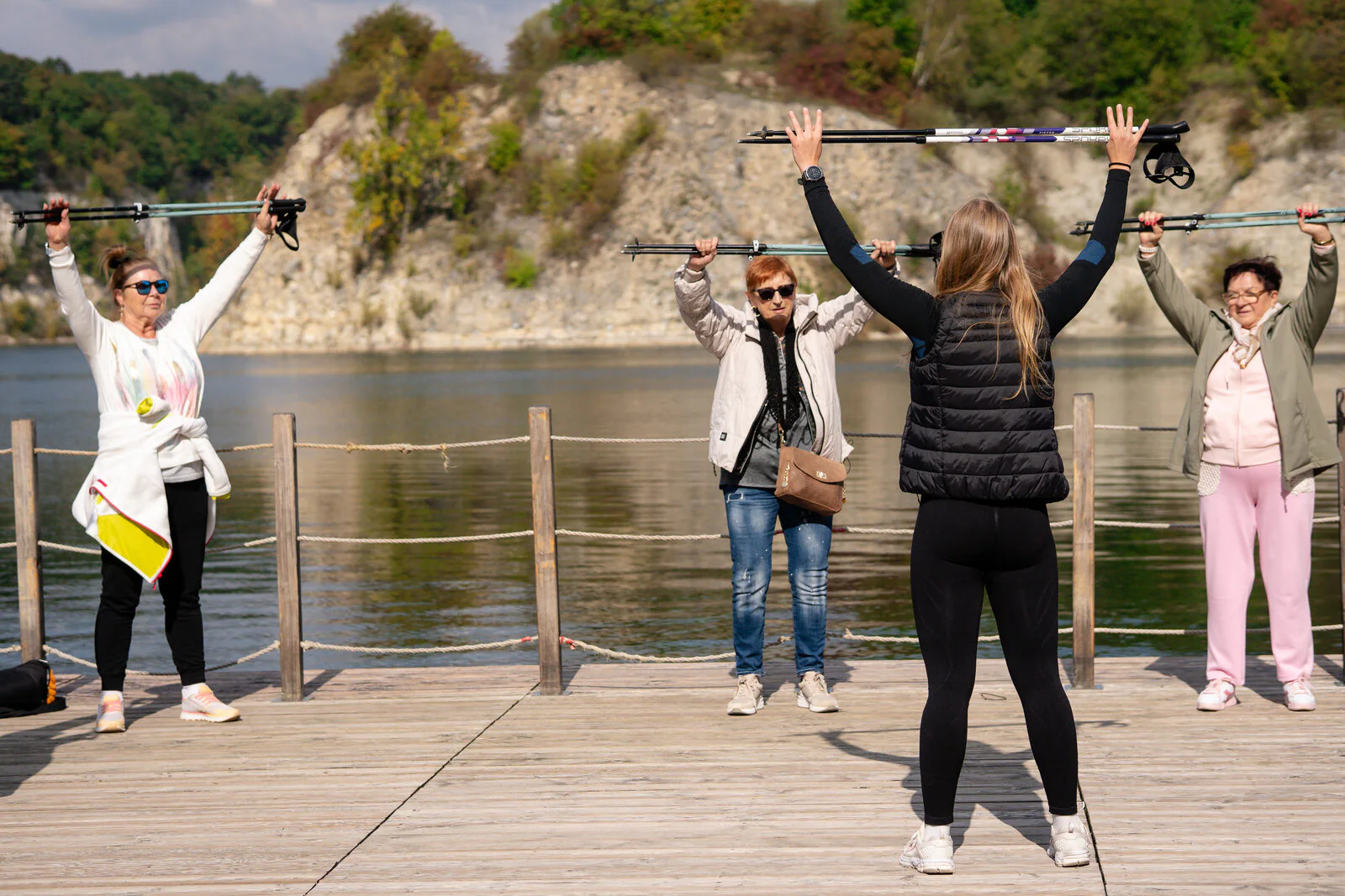 Nordic walking during a rehabilitation stay