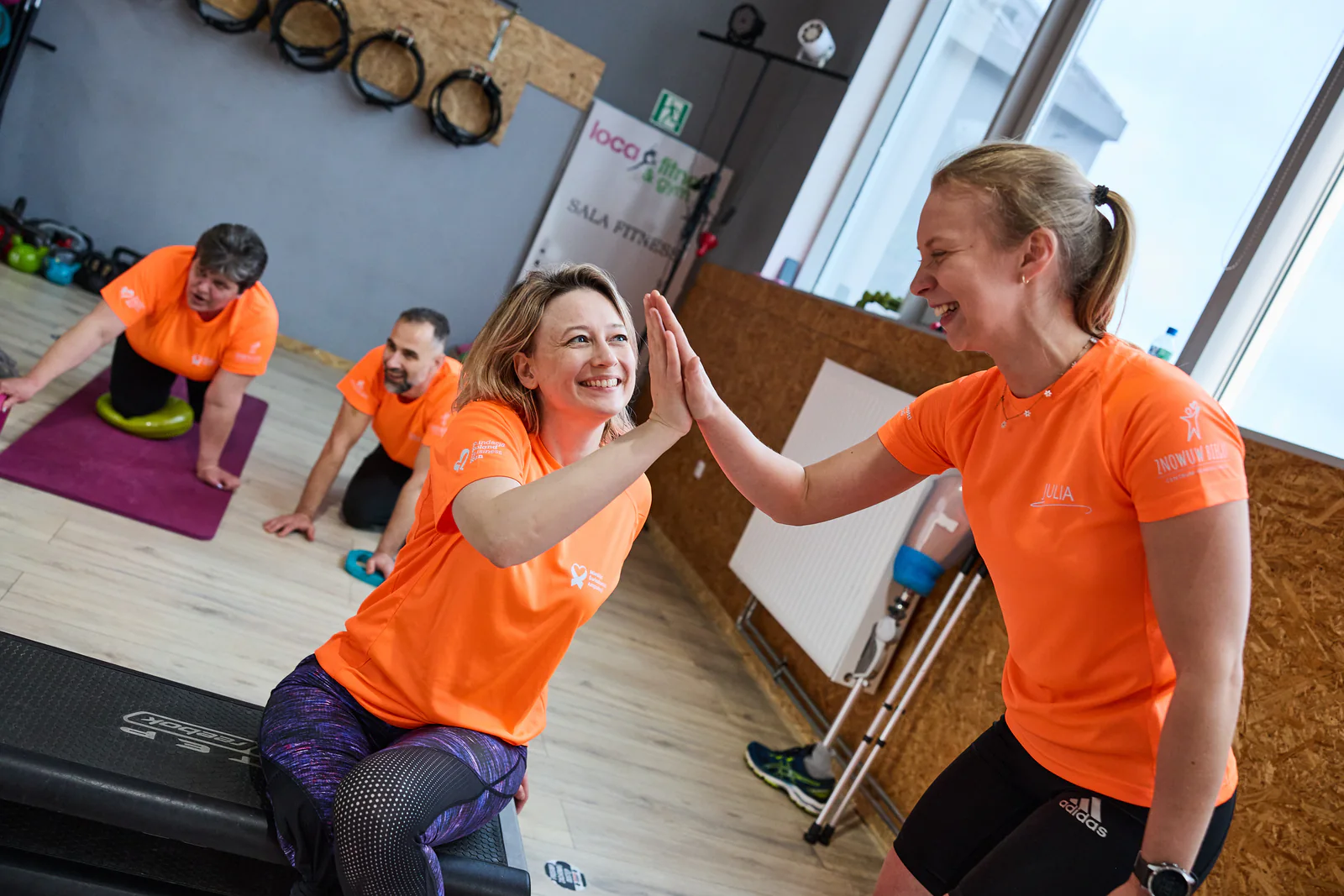 Julia Pilch working with a patient